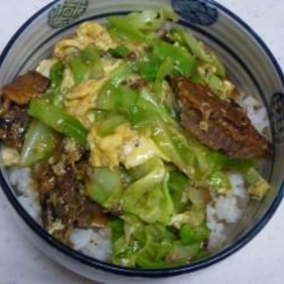 イワシの蒲焼き缶で簡単丼